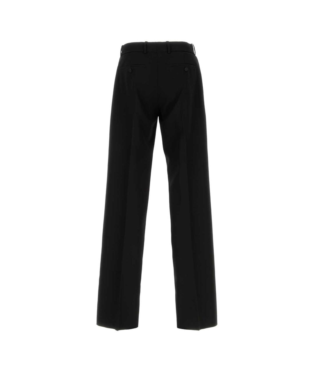 ALEXANDER MCQUEEN Черные шерстяные классические брюки, фото 2