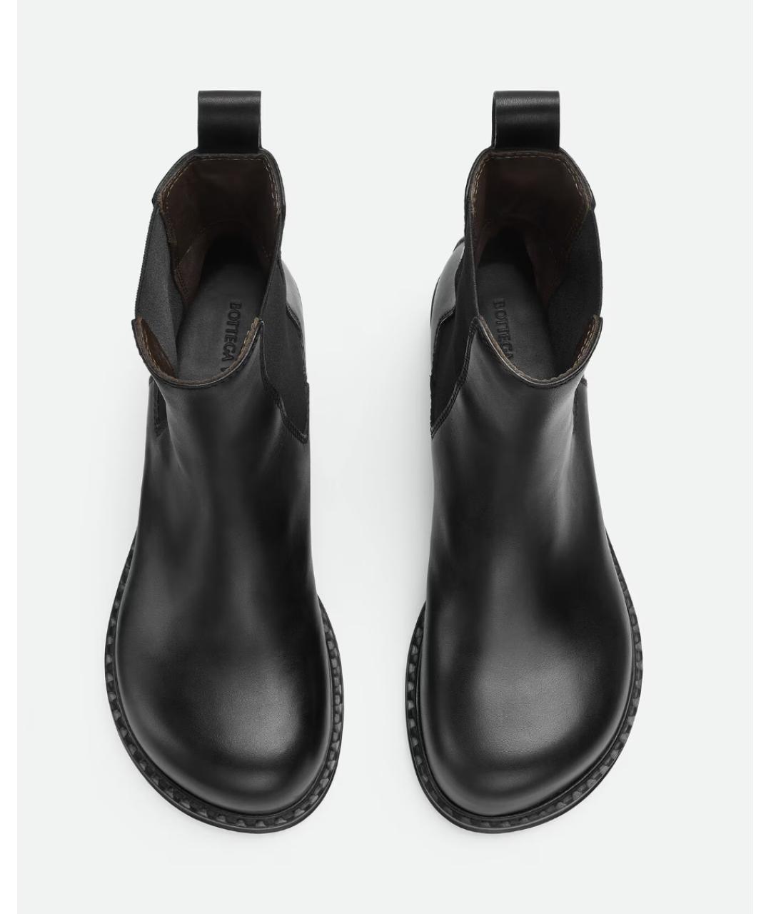 BOTTEGA VENETA Черные кожаные ботинки, фото 3