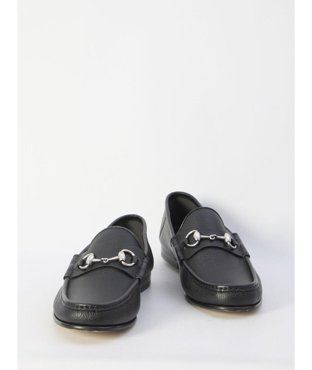 GUCCI Черные кожаные лоферы, фото 5