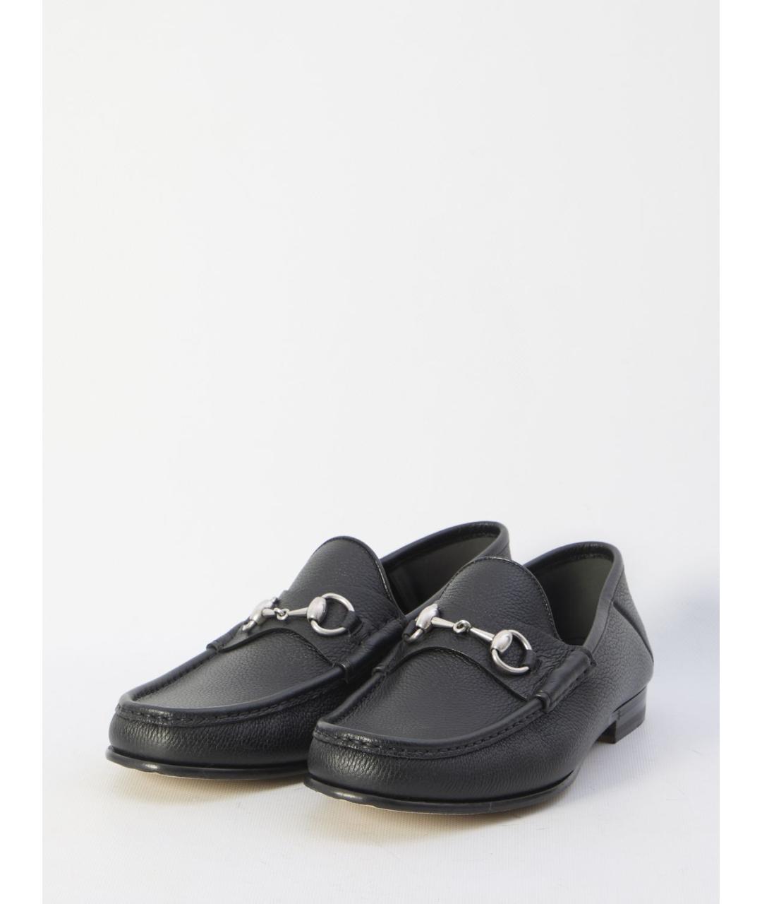 GUCCI Черные кожаные лоферы, фото 2