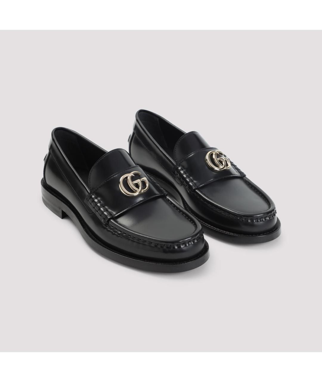 GUCCI Черные кожаные лоферы, фото 4