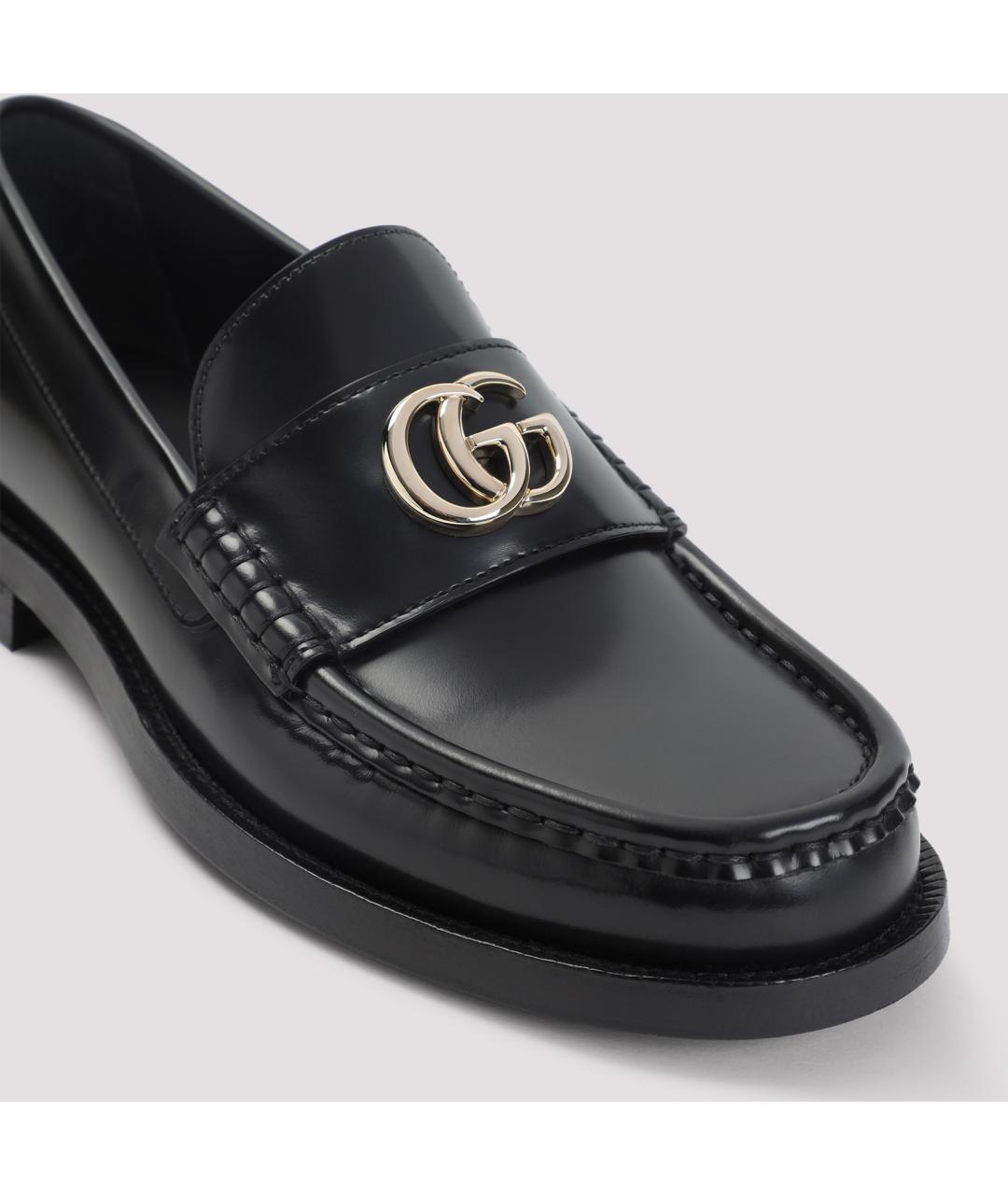 GUCCI Черные кожаные лоферы, фото 5