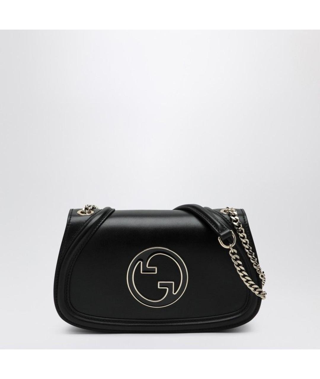 GUCCI Черная кожаная сумка через плечо, фото 3