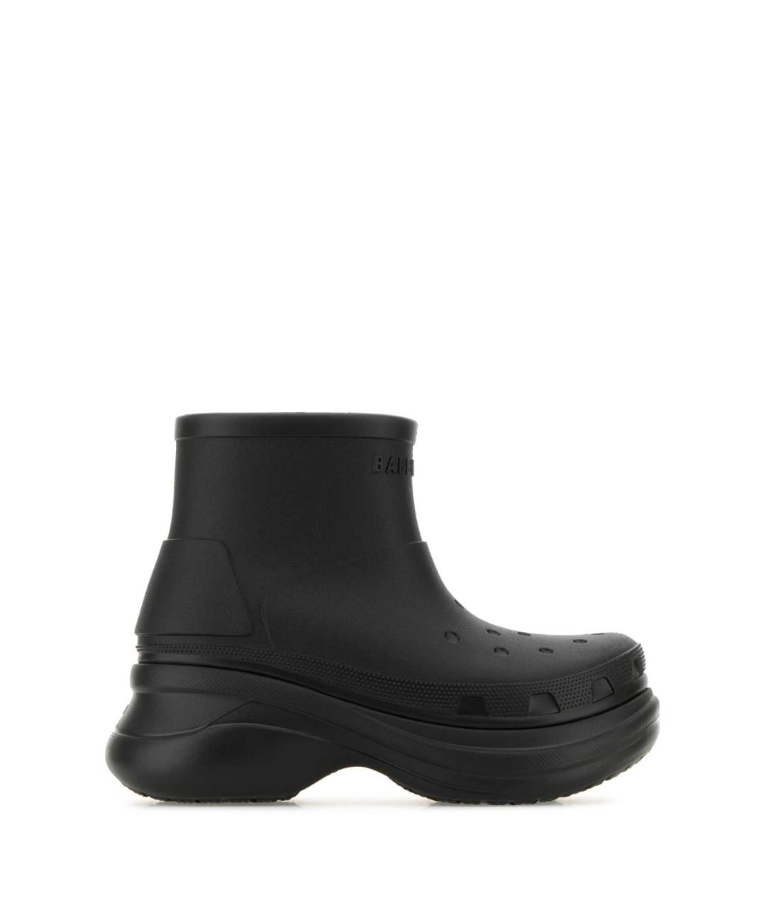 BALENCIAGA Черные резиновые ботинки, фото 1