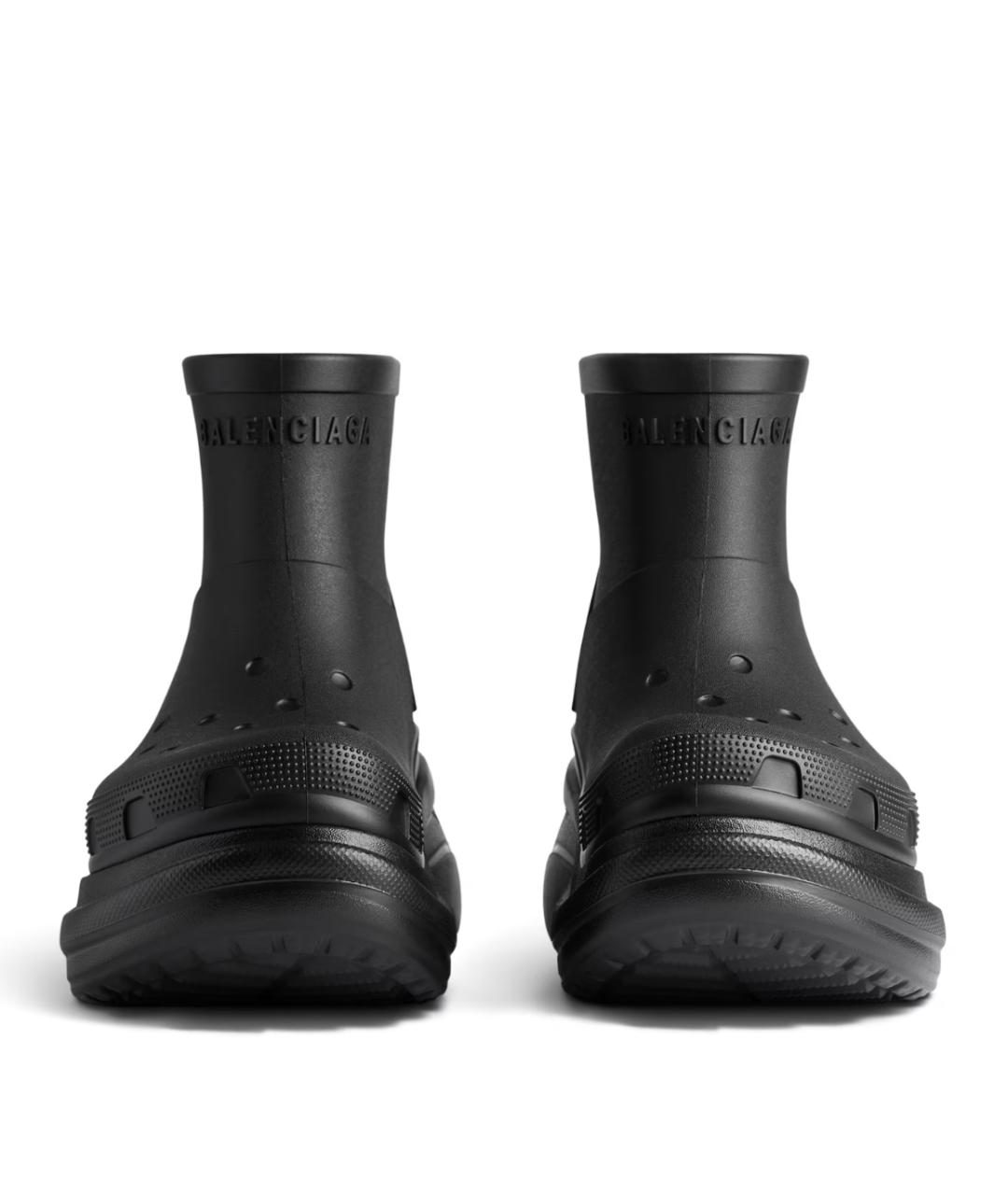 BALENCIAGA Черные резиновые ботинки, фото 4