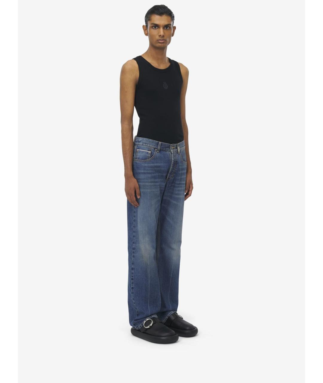 ALEXANDER MCQUEEN Голубые хлопковые прямые джинсы, фото 2