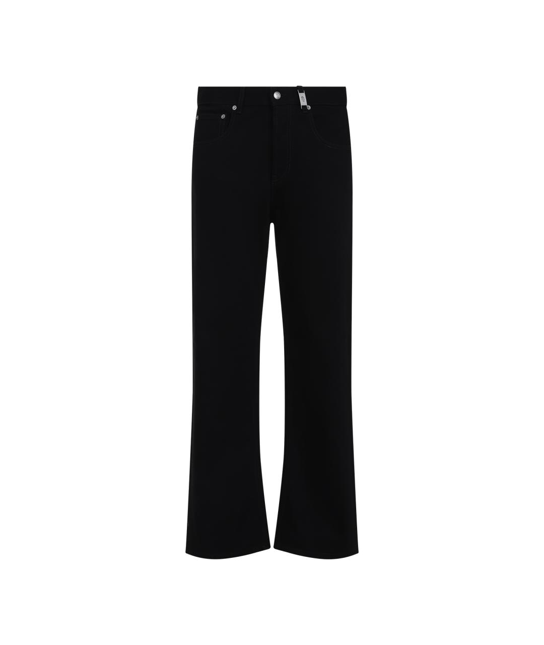 ALEXANDER MCQUEEN Черные хлопковые прямые брюки, фото 1
