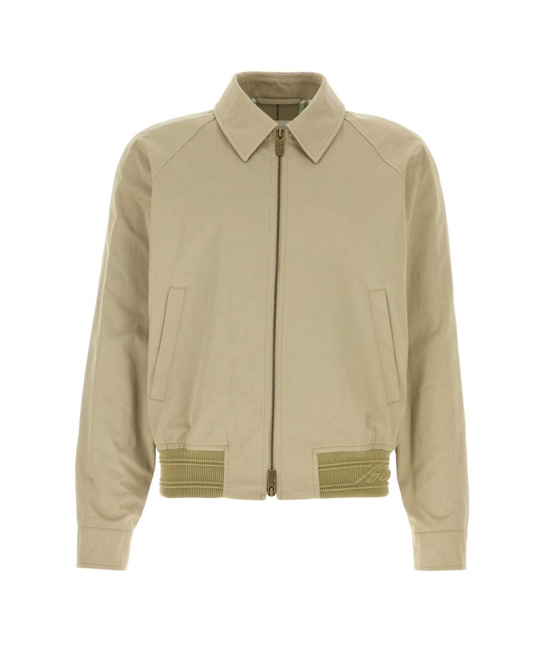 BURBERRY Хаки хлопковая куртка, фото 1