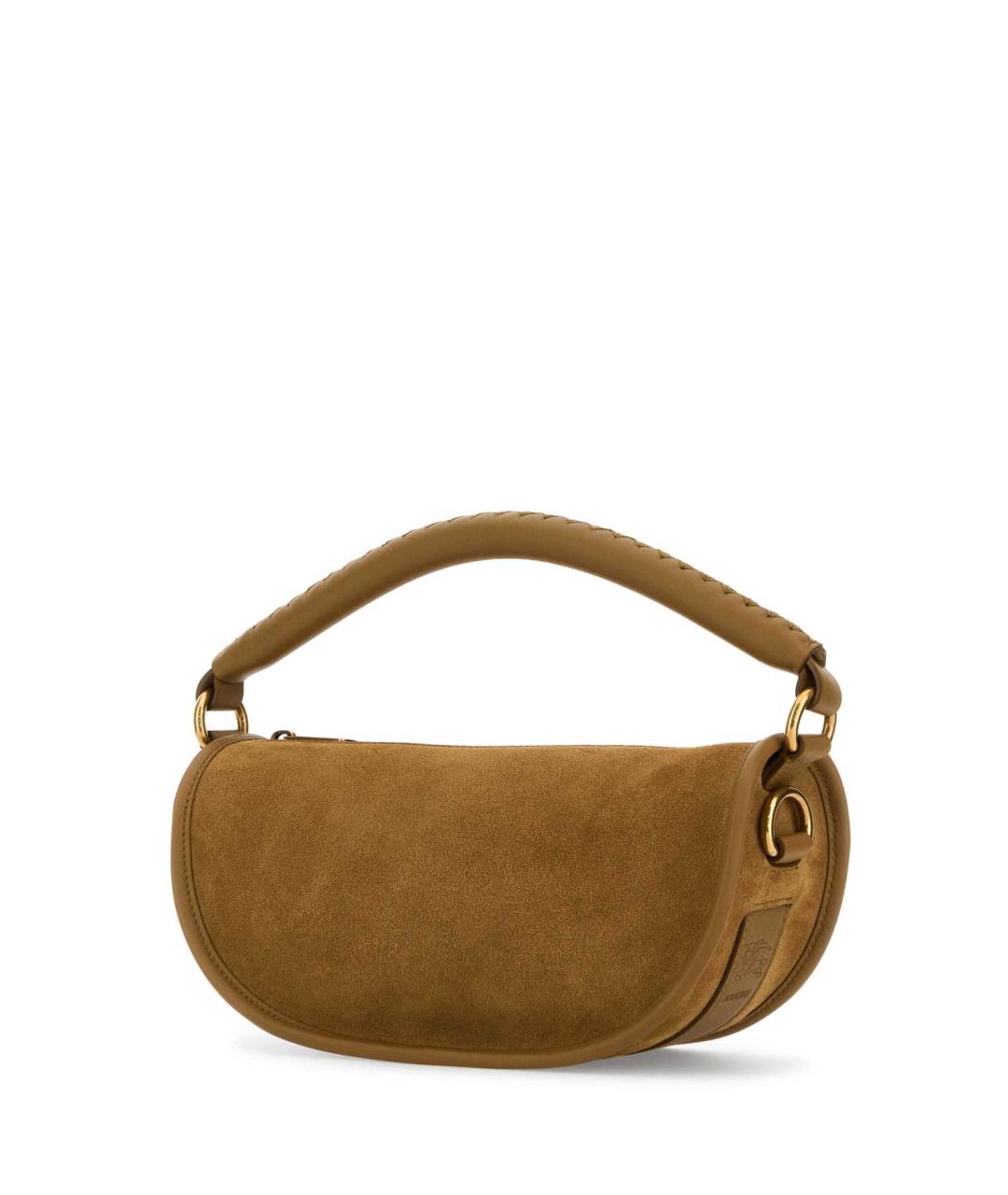 BURBERRY Бежевая кожаная сумка с короткими ручками, фото 2