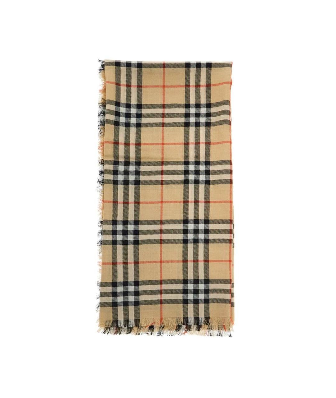 BURBERRY Бежевый кашемировый шарф, фото 2