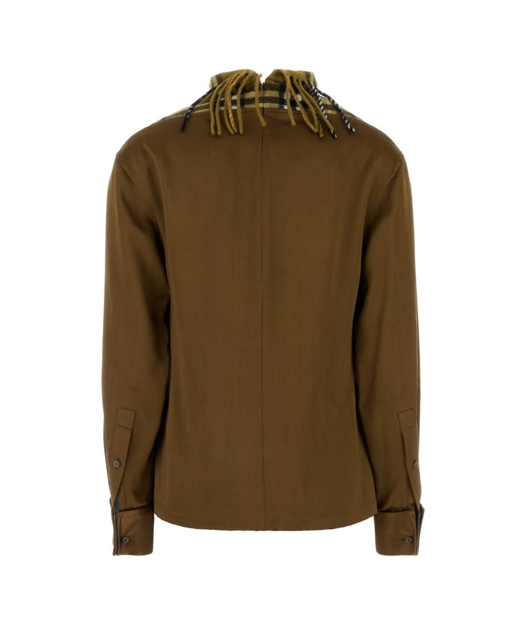 BURBERRY Коричневая вискозная блузы, фото 2