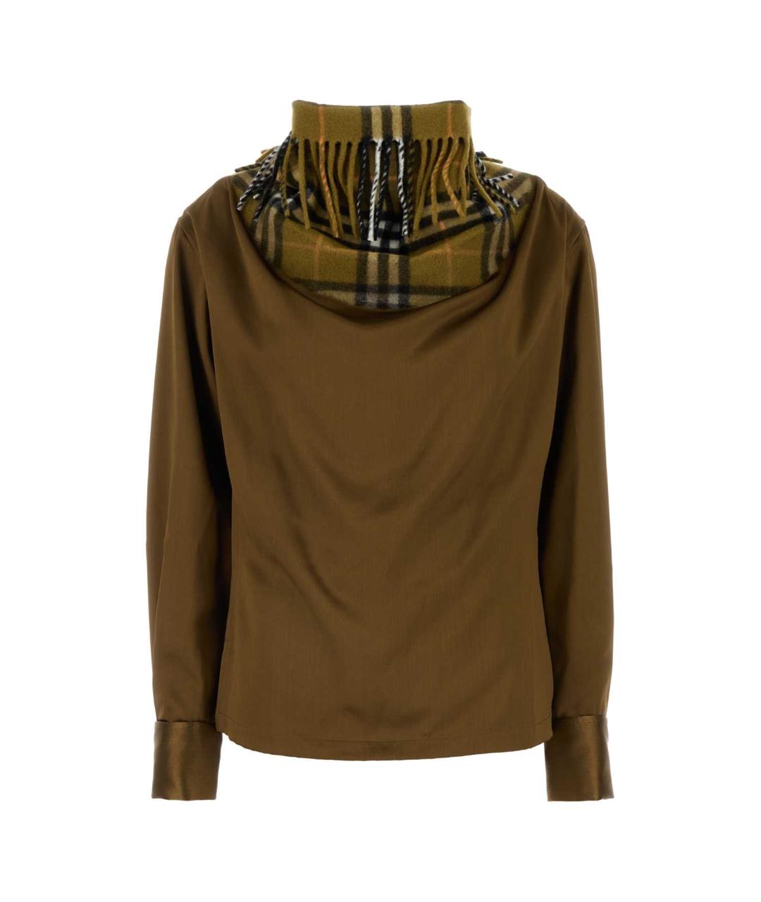 BURBERRY Коричневая вискозная блузы, фото 1
