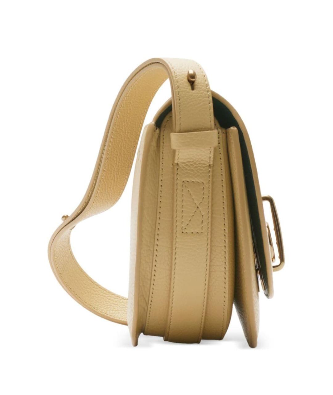 BURBERRY Бежевая кожаная сумка через плечо, фото 3