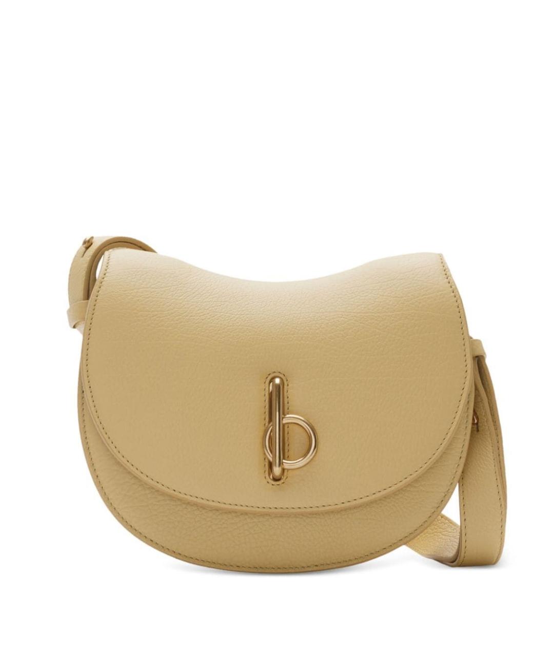 BURBERRY Бежевая кожаная сумка через плечо, фото 1