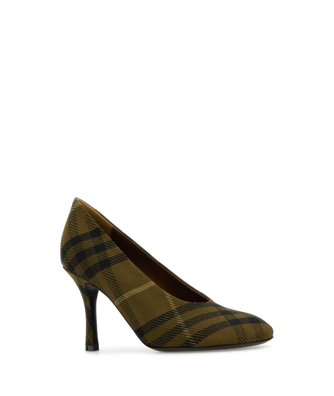 BURBERRY Хаки текстильные туфли, фото 2
