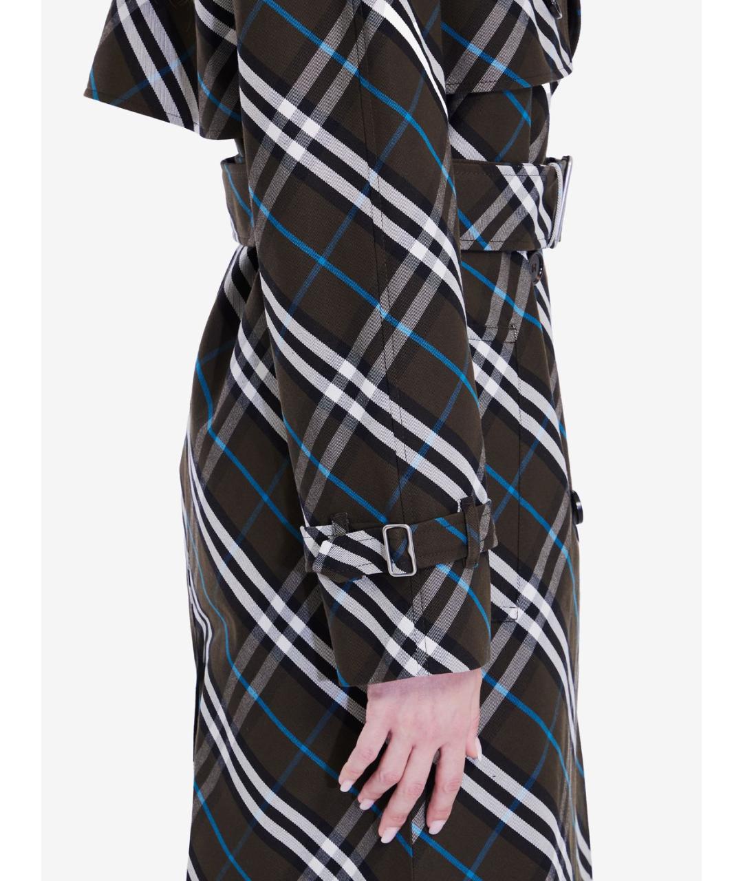 BURBERRY Коричневый полиэстеровый тренч/плащ, фото 6
