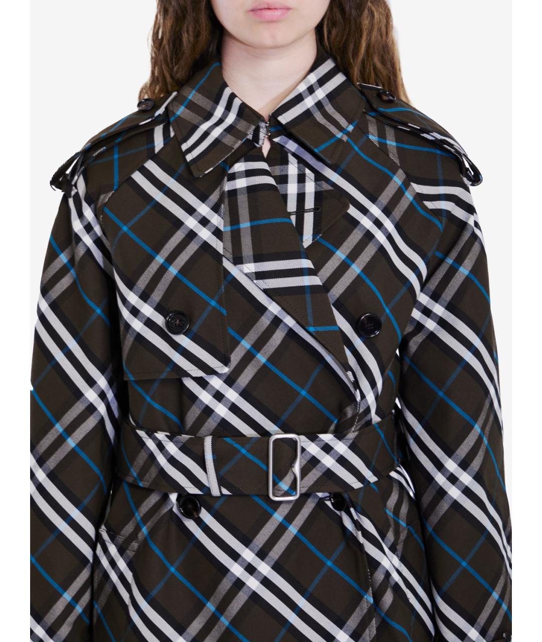 BURBERRY Коричневый полиэстеровый тренч/плащ, фото 5