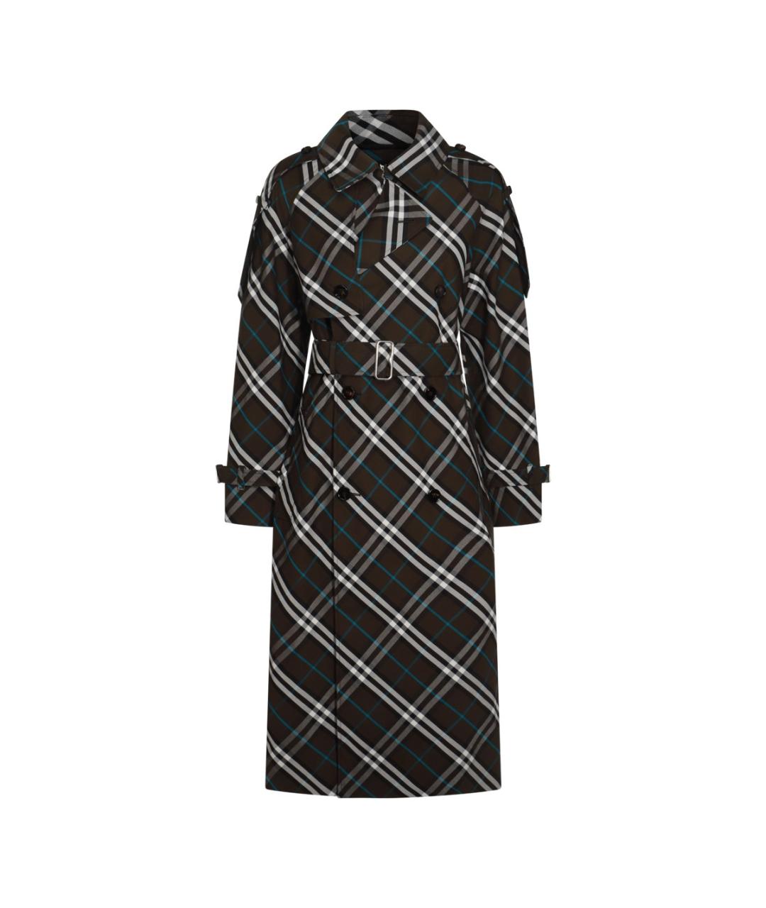 BURBERRY Коричневый полиэстеровый тренч/плащ, фото 1
