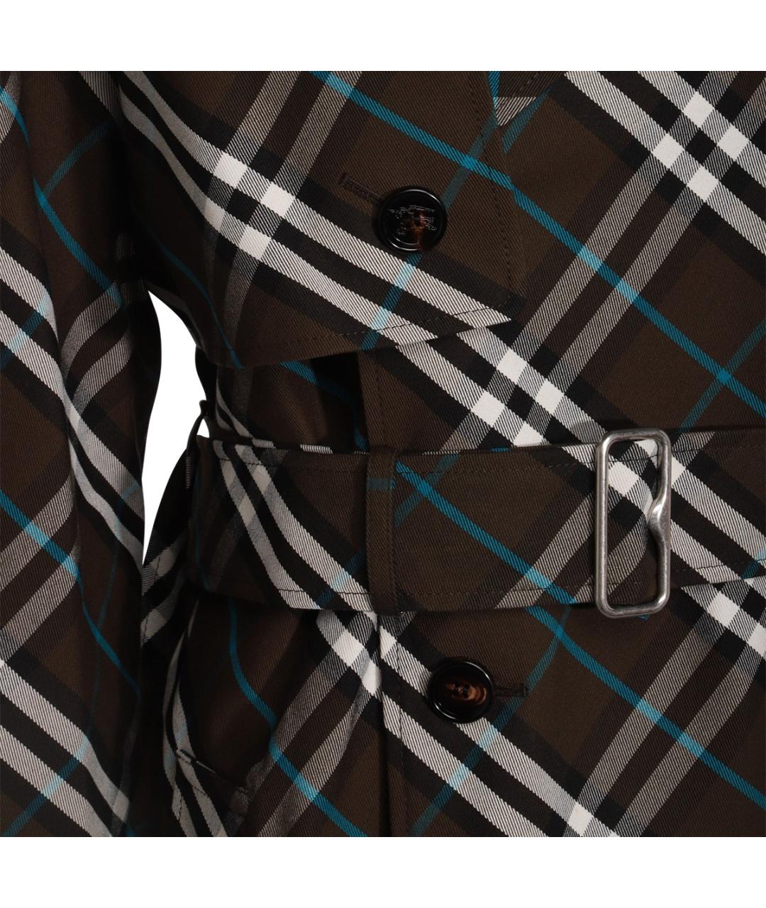 BURBERRY Коричневый полиэстеровый тренч/плащ, фото 8