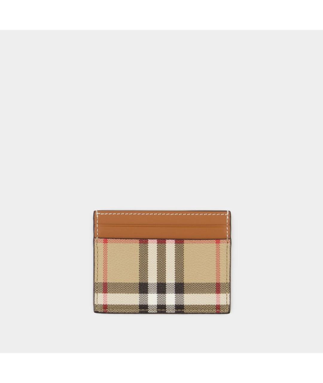 BURBERRY Бежевый полиуретановый кардхолдер, фото 2