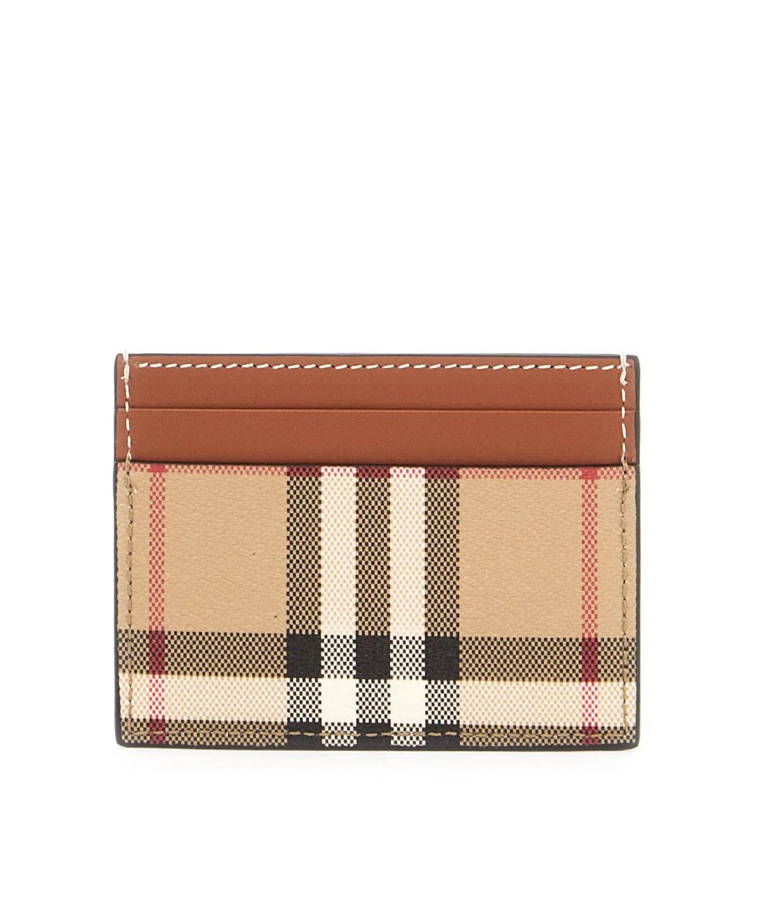 BURBERRY Бежевый полиуретановый кардхолдер, фото 4