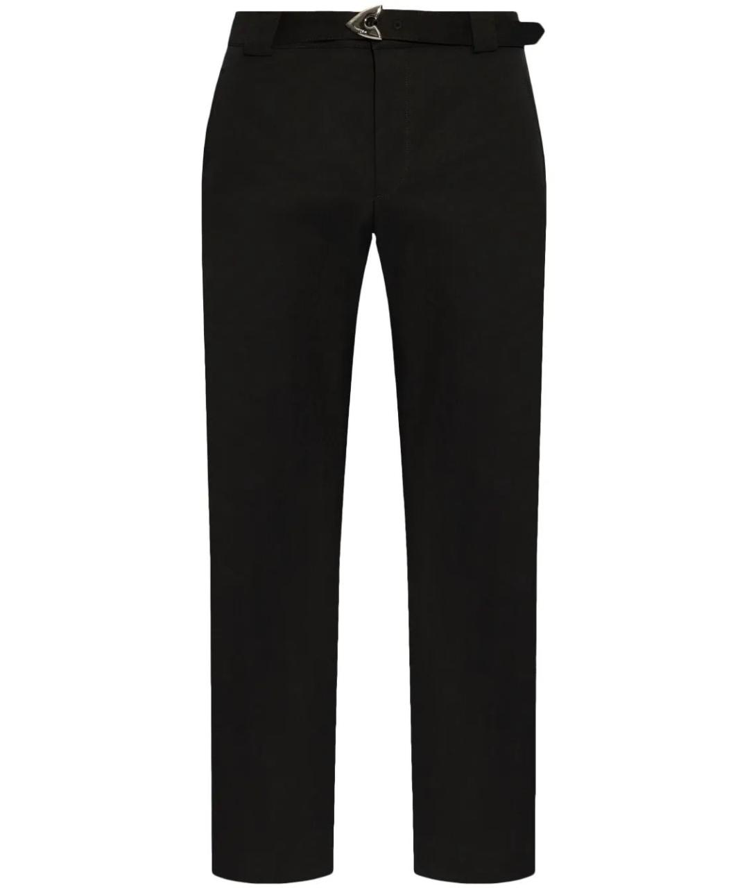 ALEXANDER MCQUEEN Черные хлопковые прямые брюки, фото 1
