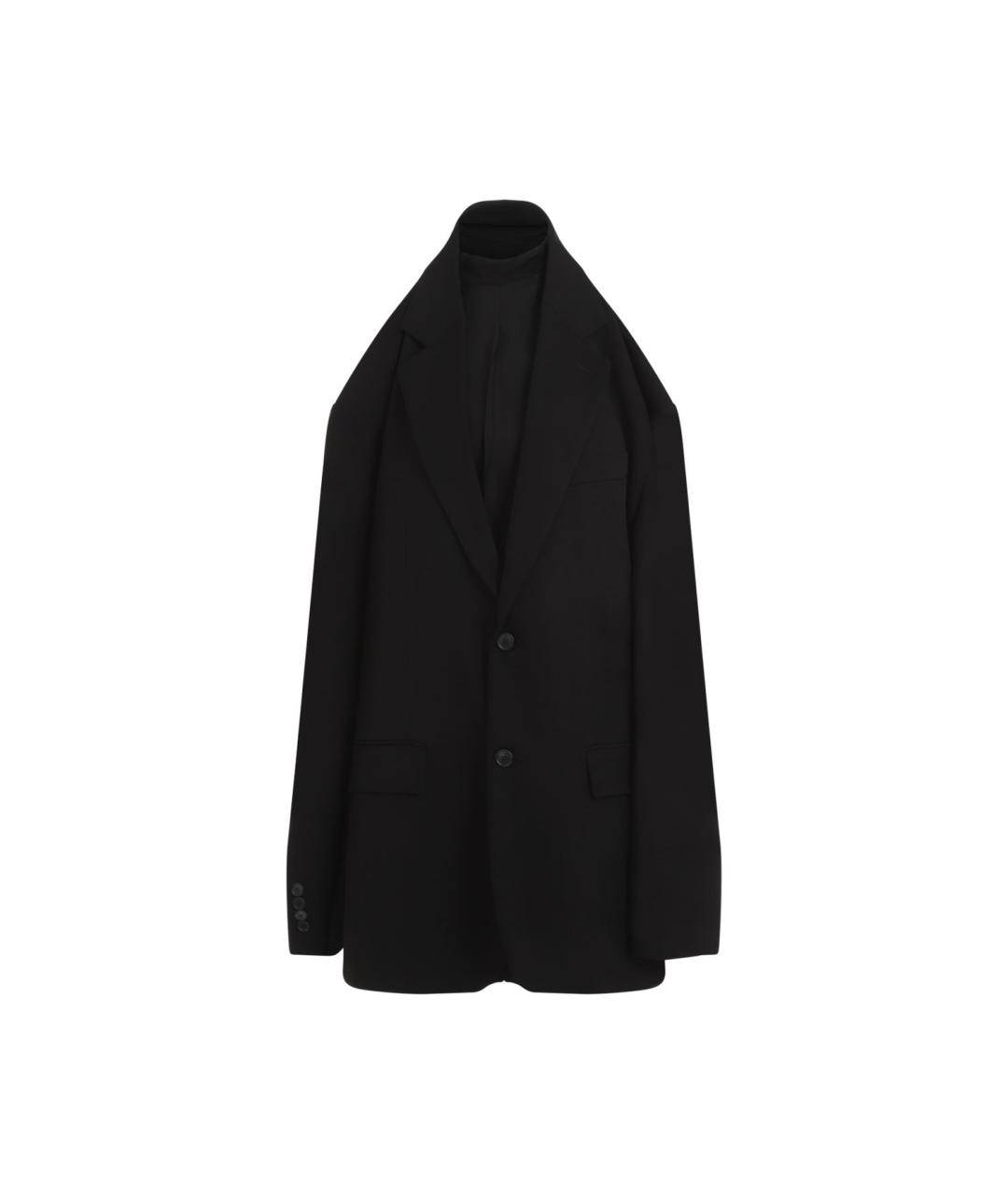 BALENCIAGA Черное шерстяное повседневное платье, фото 1