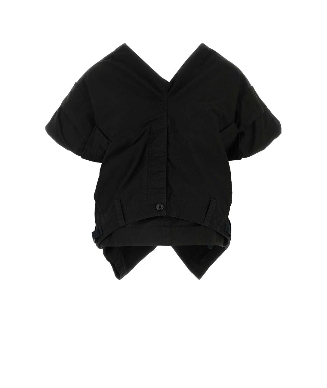 BALENCIAGA Черная хлопковая футболка, фото 1