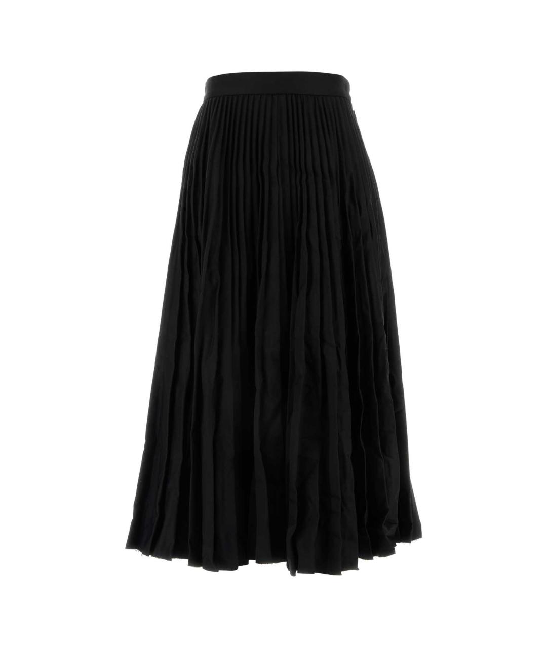 BALENCIAGA Черная шерстяная юбка миди, фото 1