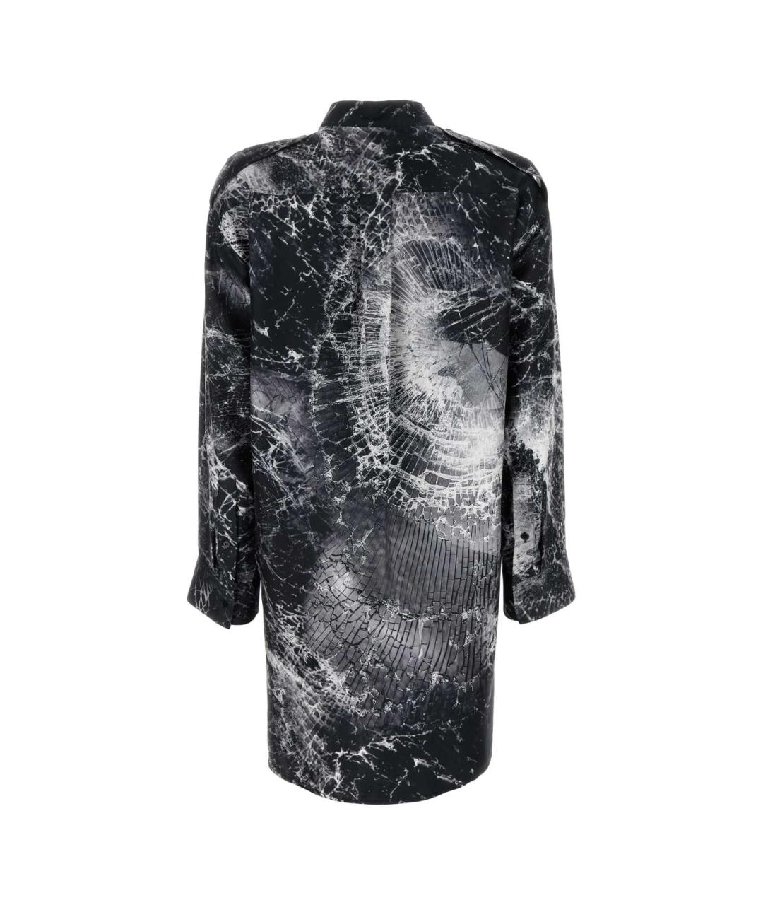 ALEXANDER MCQUEEN Черное шелковое повседневное платье, фото 2