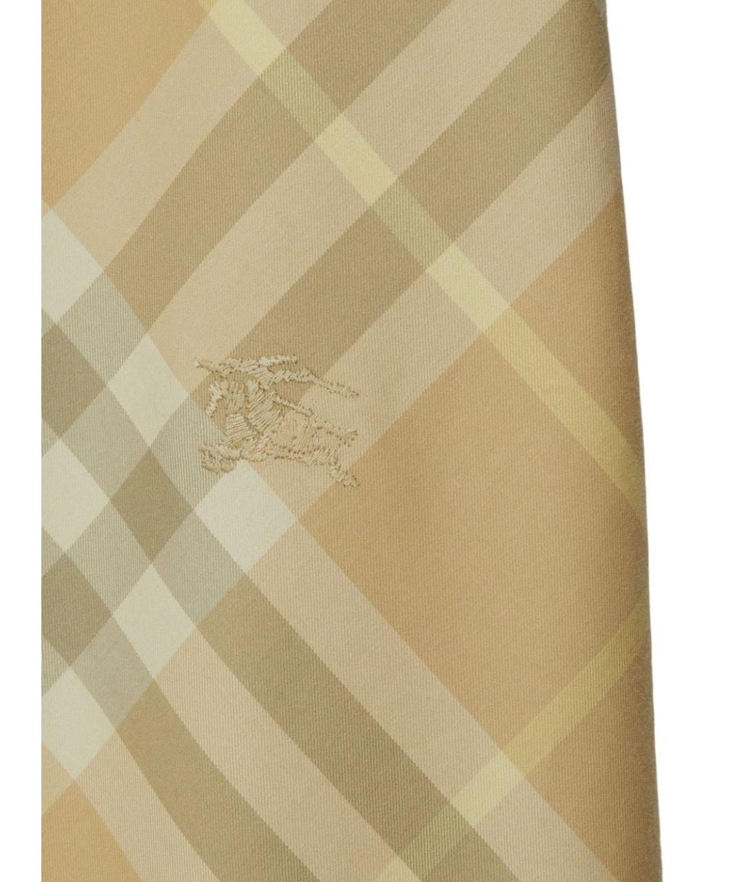 BURBERRY Бежевое хлопковое повседневное платье, фото 2