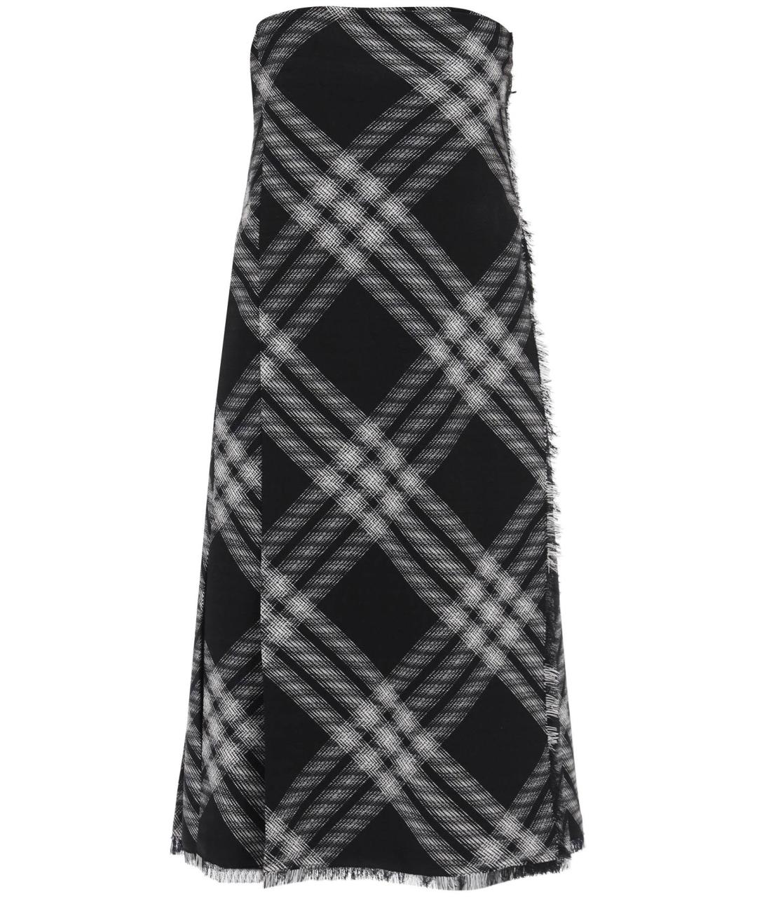 BURBERRY Черное шерстяное повседневное платье, фото 1