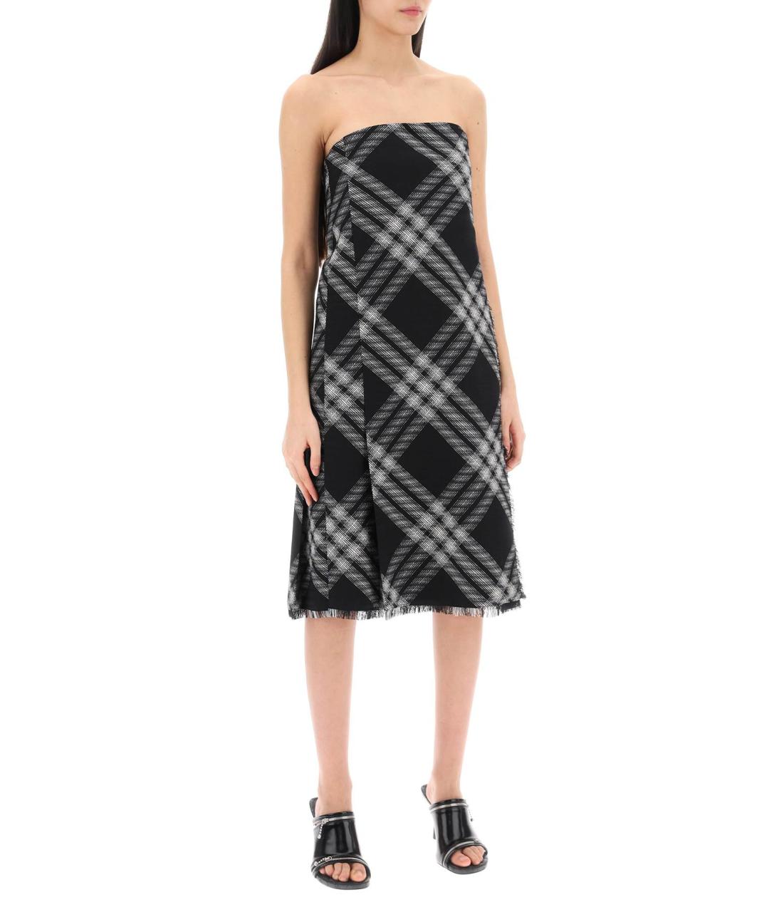 BURBERRY Черное шерстяное повседневное платье, фото 2
