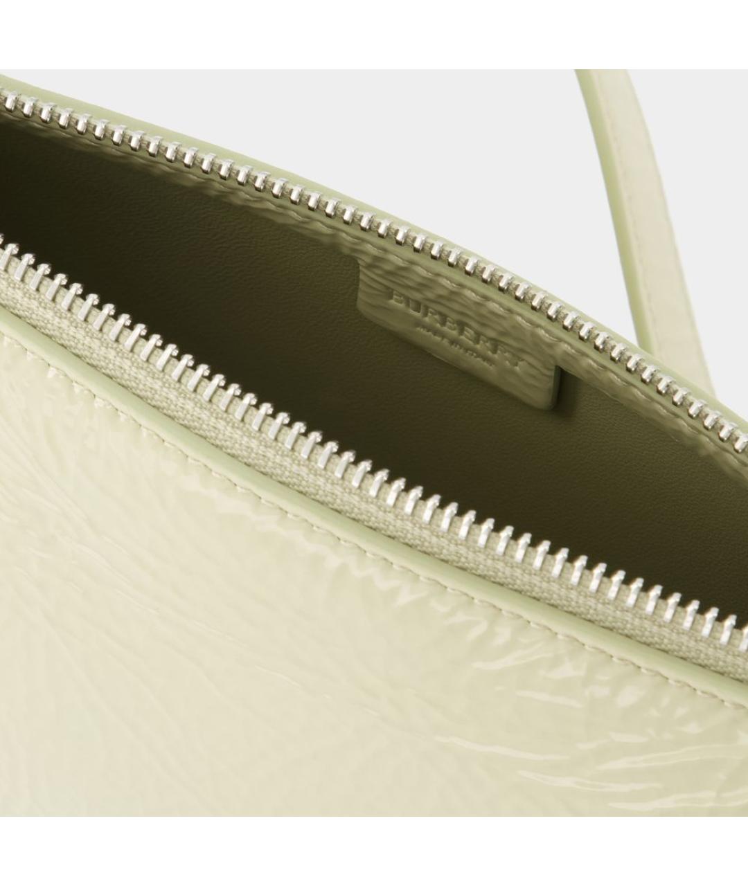 BURBERRY Зеленая кожаная сумка через плечо, фото 4