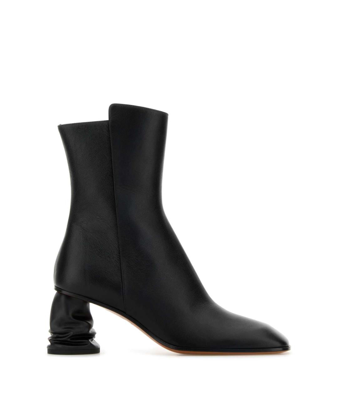 ALEXANDER MCQUEEN Черные кожаные ботинки, фото 1