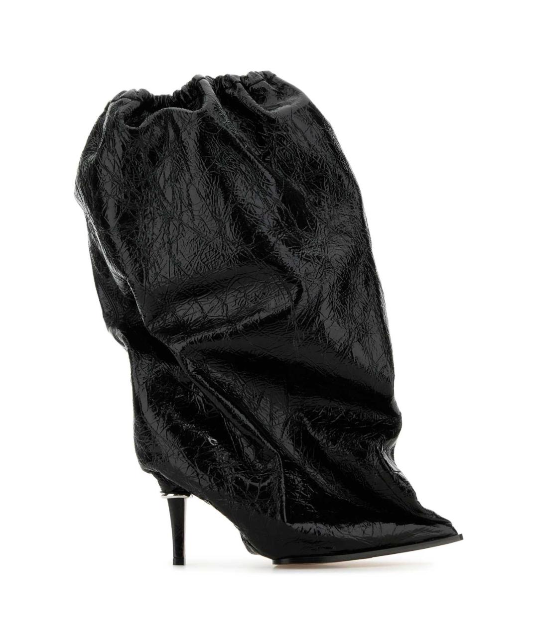 ALEXANDER MCQUEEN Черные кожаные ботинки, фото 1