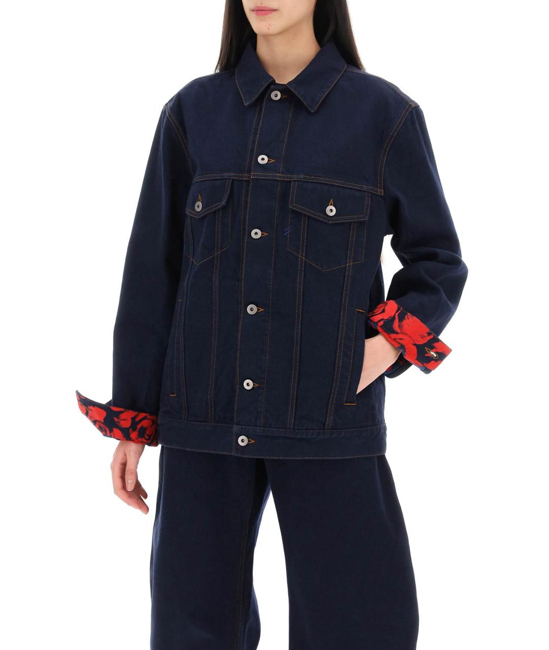 BURBERRY Синяя хлопковая куртка, фото 4