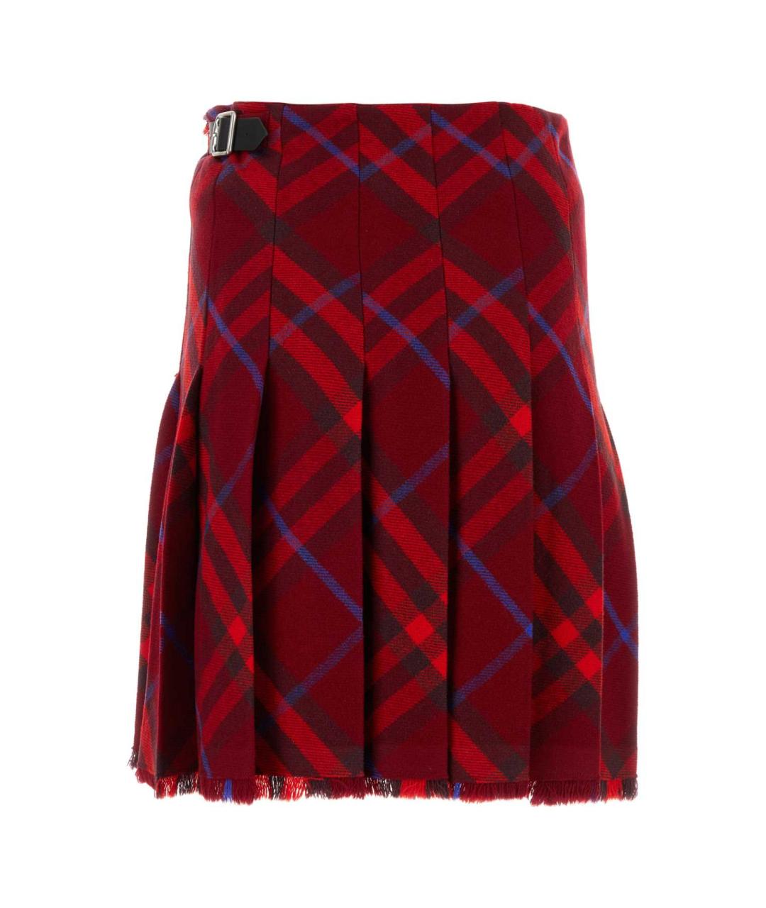 BURBERRY Красная шерстяная юбка миди, фото 2