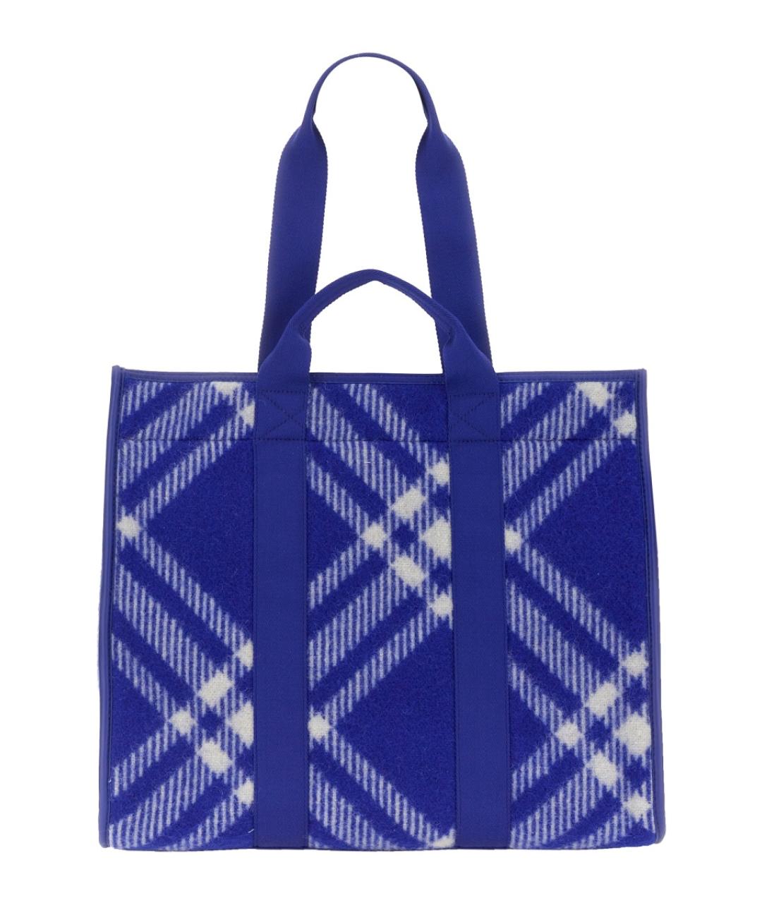 BURBERRY Синяя сумка тоут, фото 1
