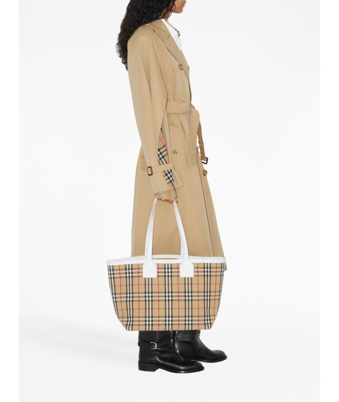 BURBERRY Бежевая сумка тоут, фото 5