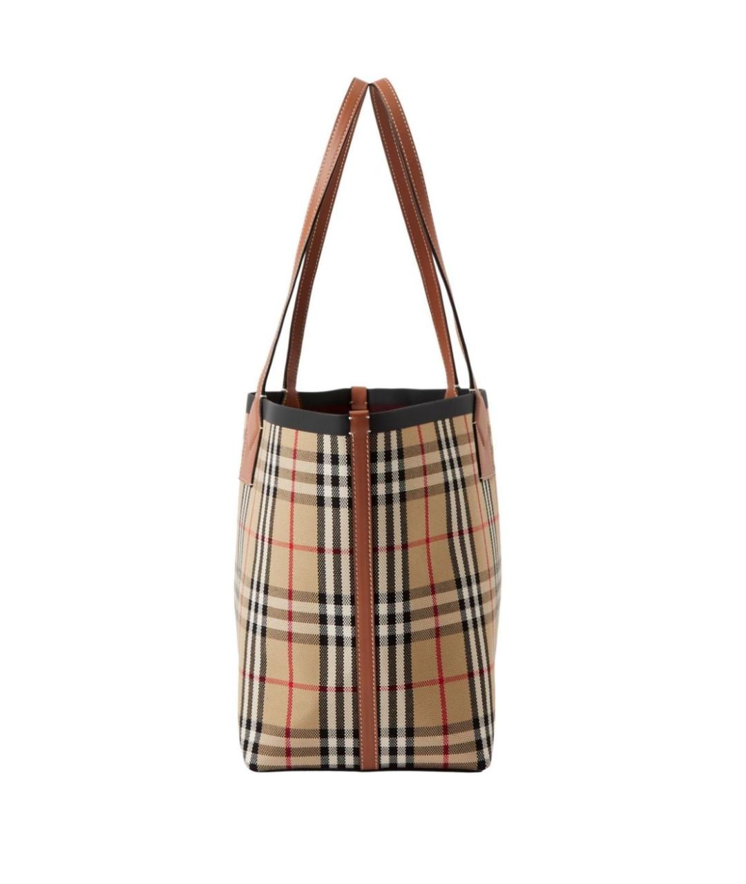 BURBERRY Бежевая хлопковая сумка тоут, фото 4