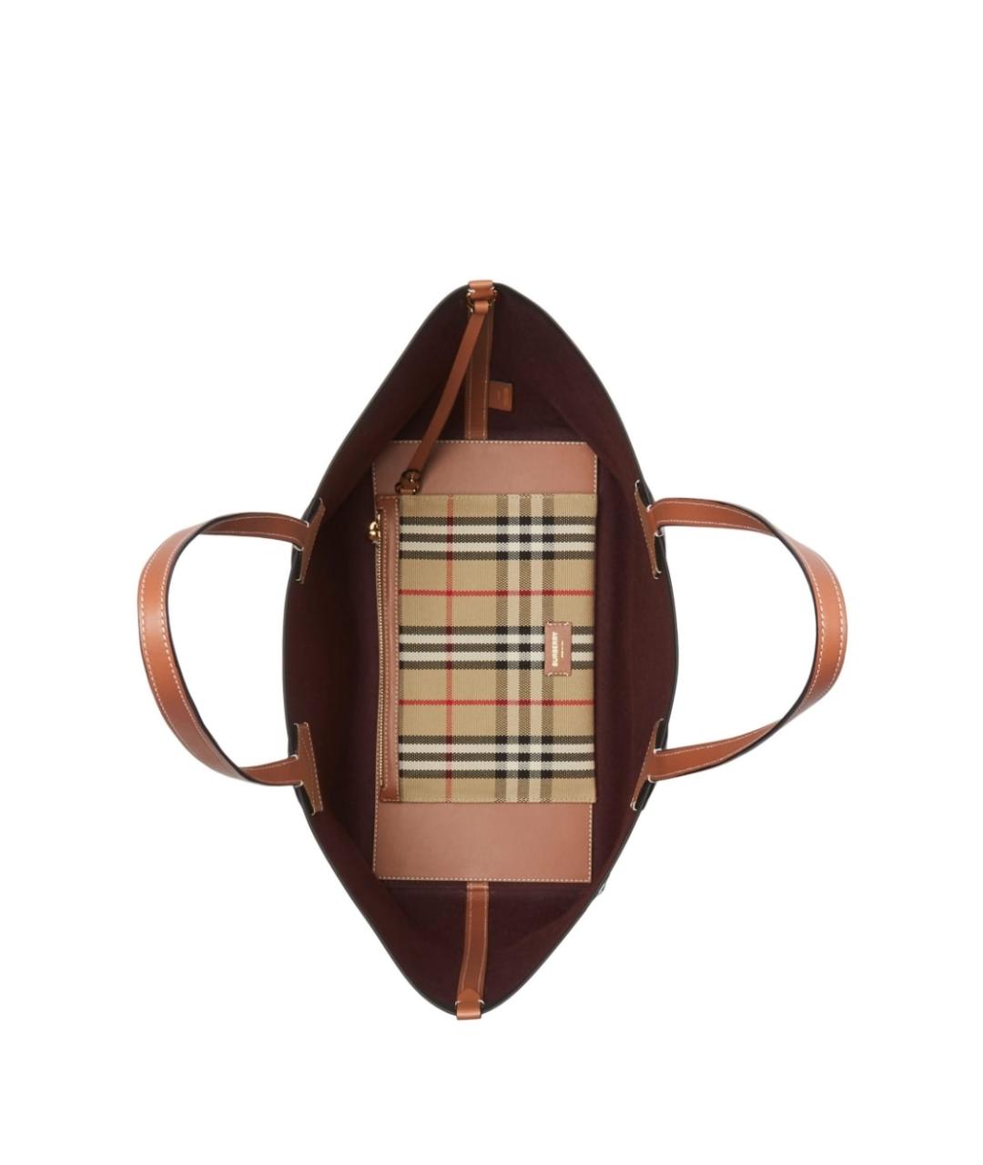 BURBERRY Бежевая хлопковая сумка тоут, фото 2