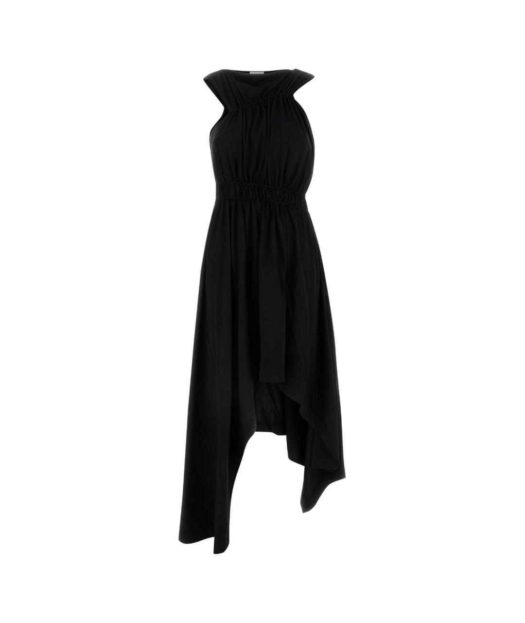 ALEXANDER MCQUEEN Черное хлопковое повседневное платье, фото 1