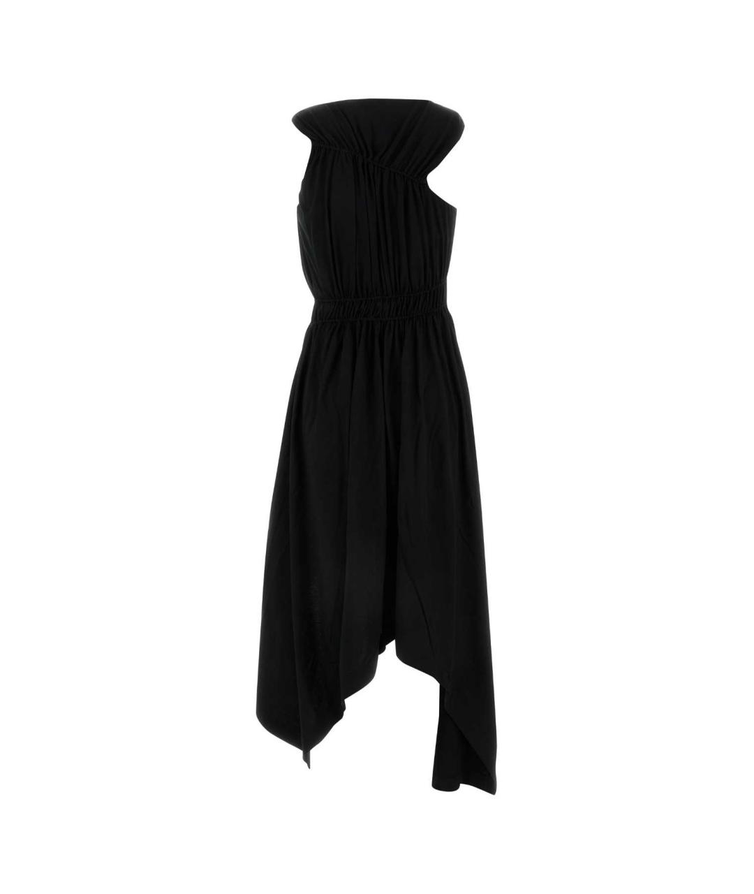 ALEXANDER MCQUEEN Черное хлопковое повседневное платье, фото 2