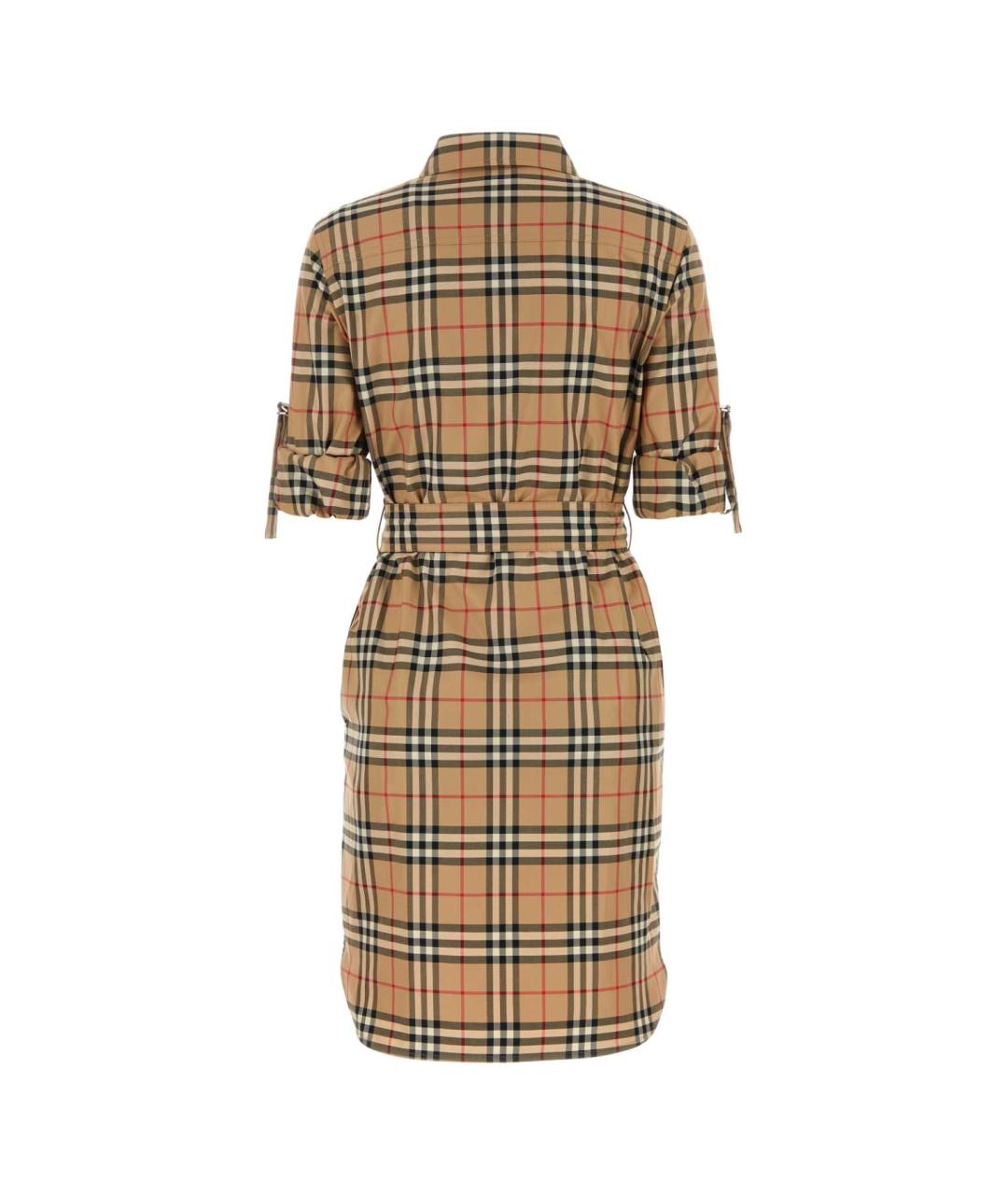 BURBERRY Мульти хлопковое повседневное платье, фото 2