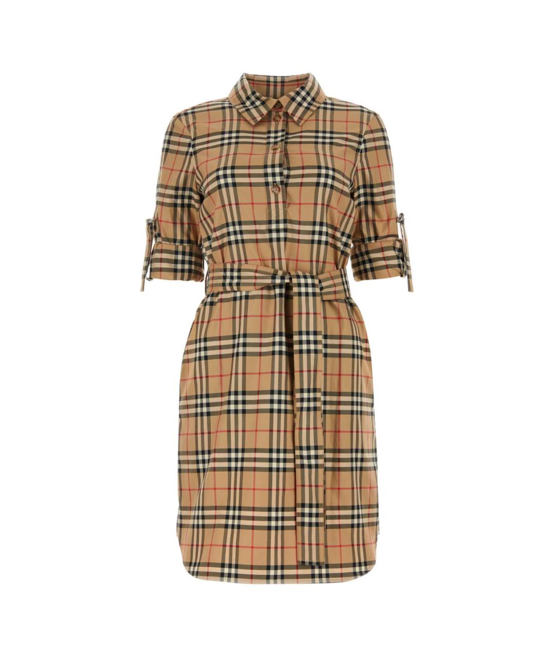 BURBERRY Мульти хлопковое повседневное платье, фото 1