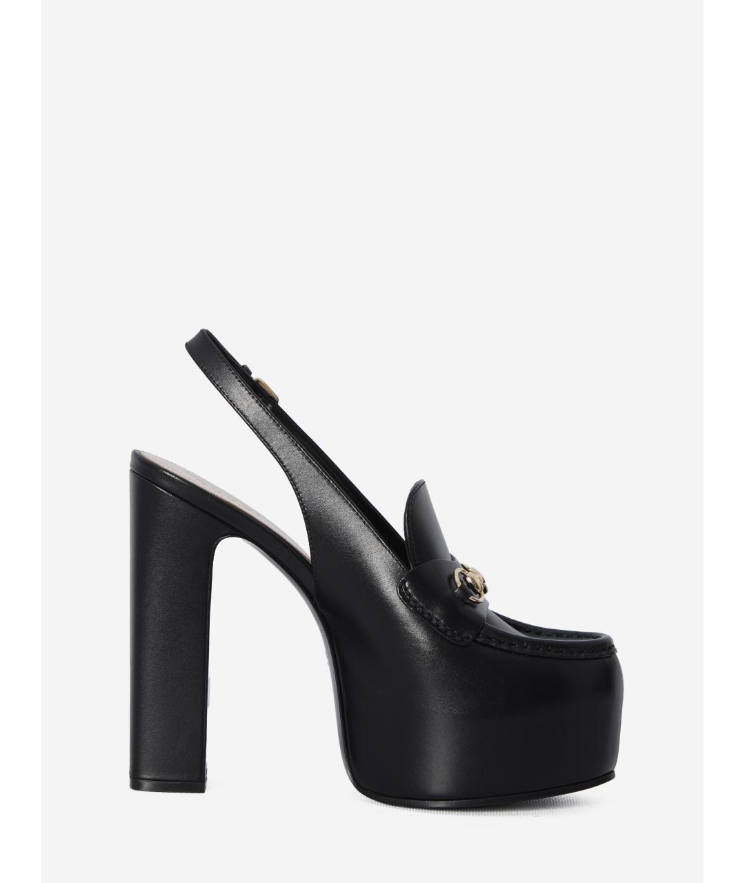 GUCCI Черные кожаные туфли, фото 4
