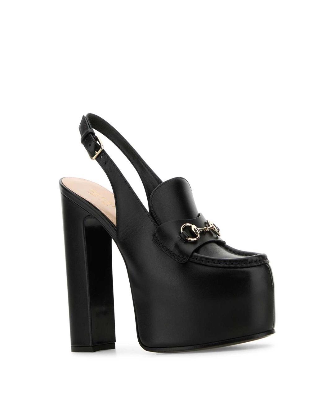 GUCCI Черные кожаные туфли, фото 6