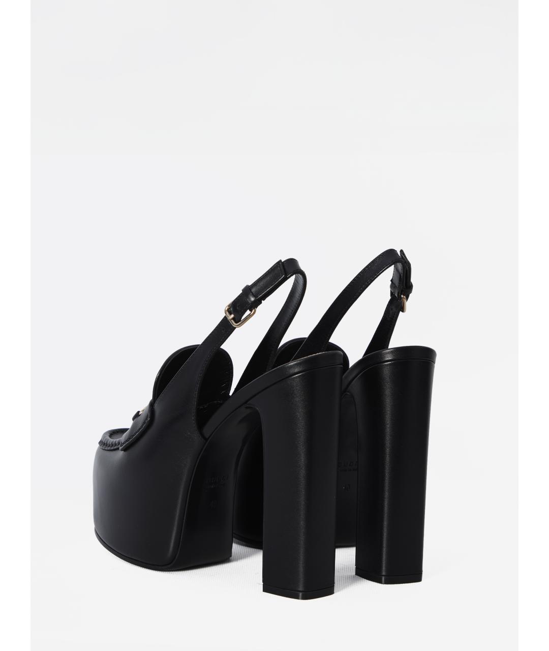 GUCCI Черные кожаные туфли, фото 5