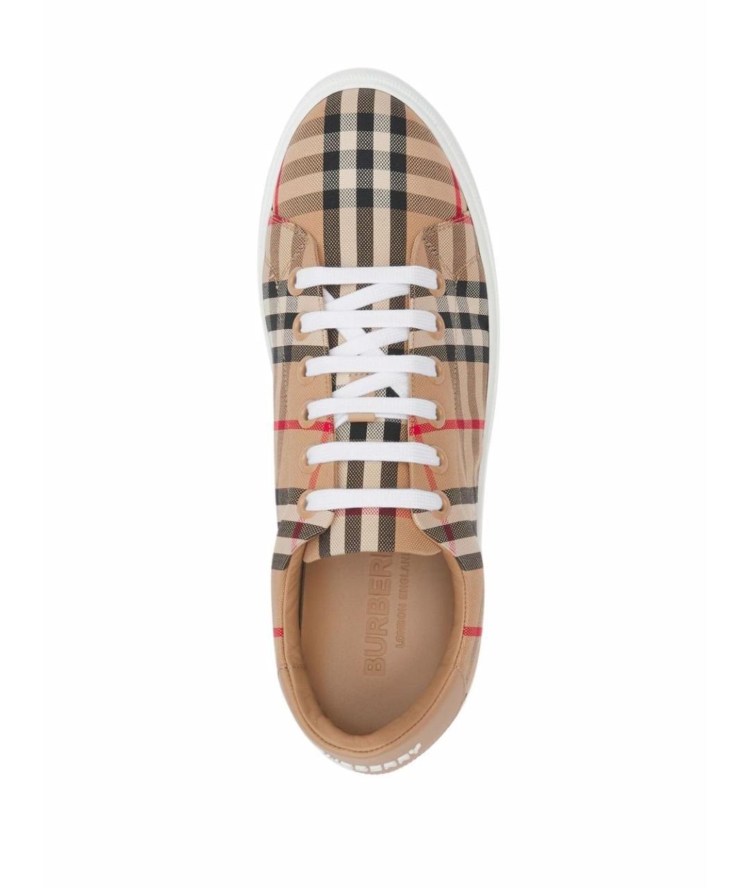 BURBERRY Бежевые текстильные кеды, фото 2
